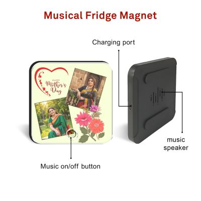 Happy Mother’s Day Musical Fridge Magnet (Custom Photo & Song)